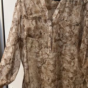 Sheer snake skin blouse